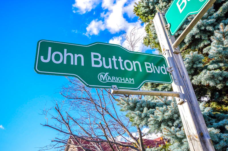 Buttonville Markham neighbourhood sign