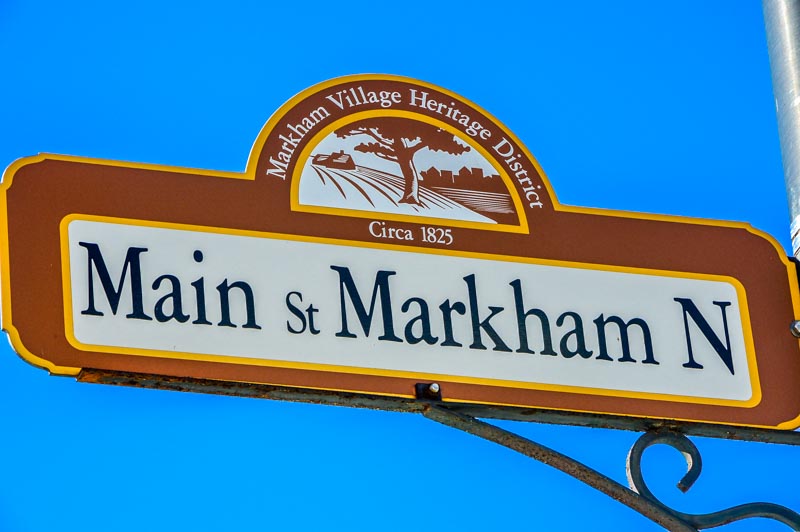 Old Markham Village sign