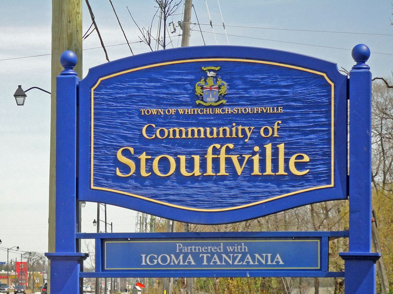 Stouffville Ontario neighbourhood sign