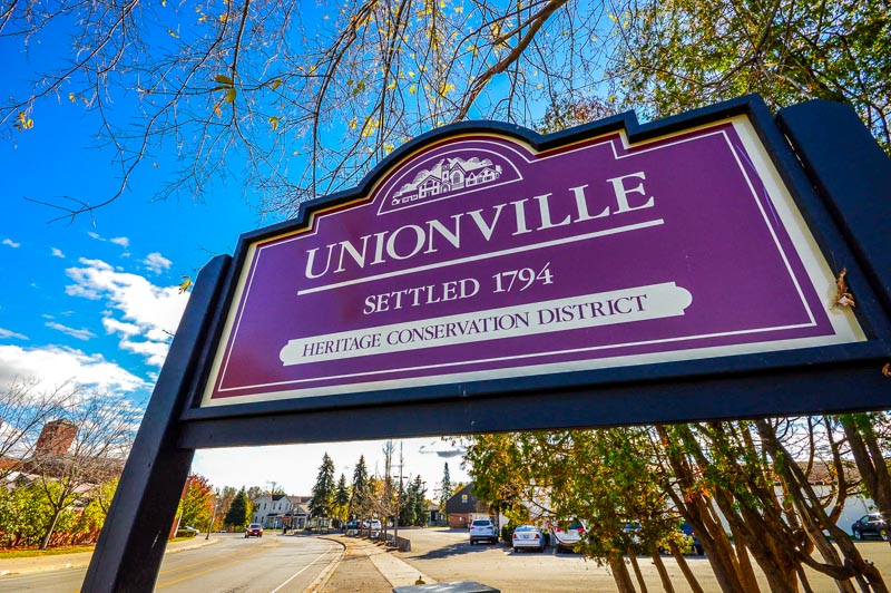 Unionville Markham neighbourhood sign