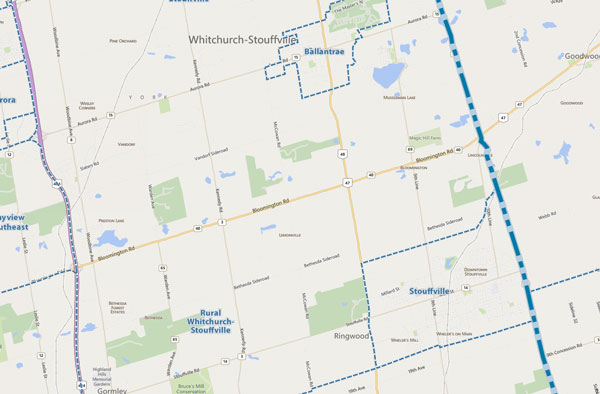 Stouffville neighbourhood map